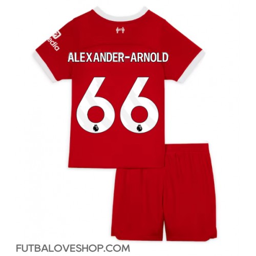 Dres Liverpool Alexander-Arnold #66 Domáci pre deti 2023-24 Krátky Rukáv (+ trenírky)
